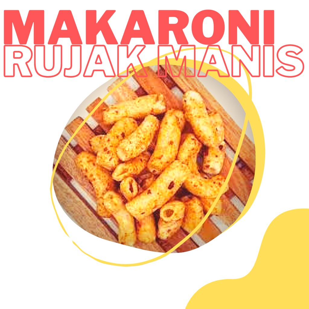 Jual Makaroni Kering Rujak Manis Snacks Makaroni Rujak Pedas 250 Gram