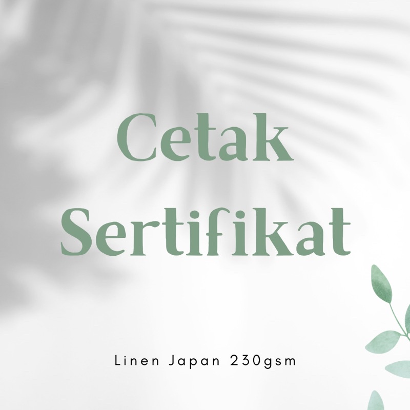 Jual Cetak Sertifikat Piagam Penghargaan Di Kertas Linen Japan Gsm