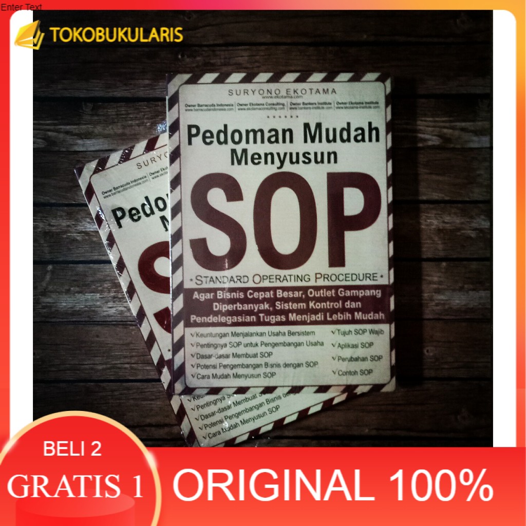 Jual Pedoman Mudah Menyusun SOP Standard Operating Procedure Shopee