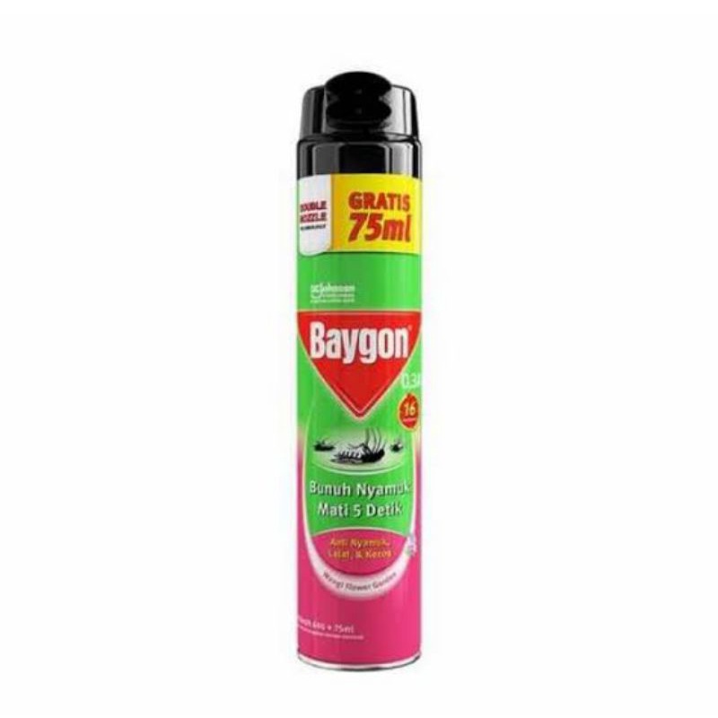 Jual Baygon Anti Nyamuk Lalat Kecoa Flower Garden 600ml 75ml