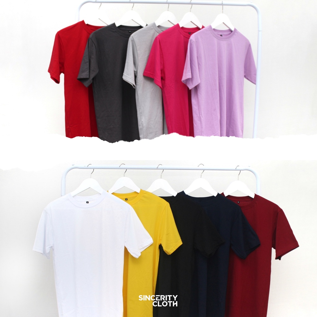 Jual Kaos Polos Premium Terlaris Murah Cotton Combed S Slimfit