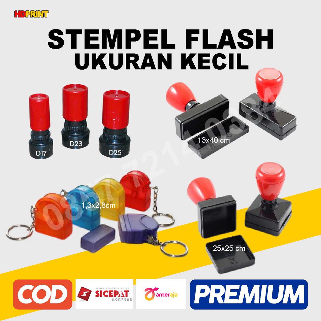 Jual Stempel Flash Otomatis L Ukuran Kecil L Free Design Shopee Indonesia