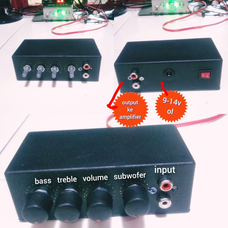 Jual Tone Control Dc9 14vol Plus Subwofer Volume Treble Bass Subwofer