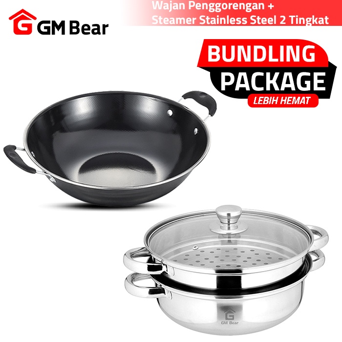 Jual Jy Wd Gm Bear Bundle Hemat Wajan Penggorengan Enamel Panci