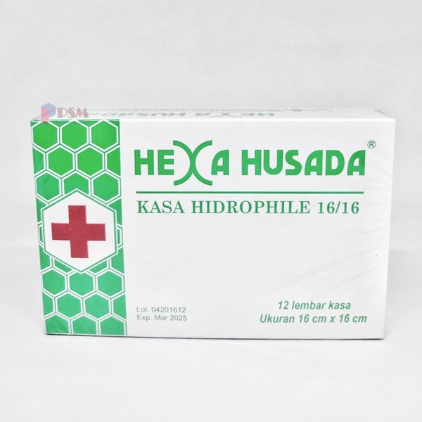 Jual COD Kasa Steril HEXA HUSADA Kasa Hidrofil 16 X 16 Cm Onemed Box