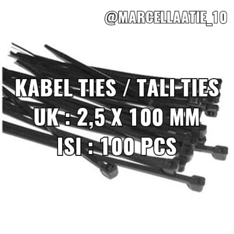 Jual Kabel Ties Hitam Tali Ties Hitam Tali Tis Hitam Ukuran X