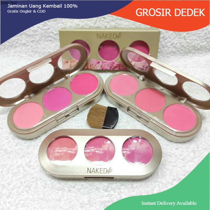 Jual Blush On Pemulas Pipi Naked Isi 1 Warna 3 In 1 2 In 1 Brush