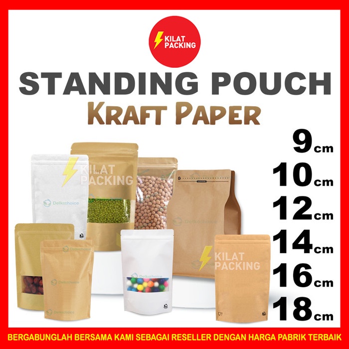 Jual Plastik Klip Standing Pouch Kemasan Klip Kemasan Makanan Ziplock