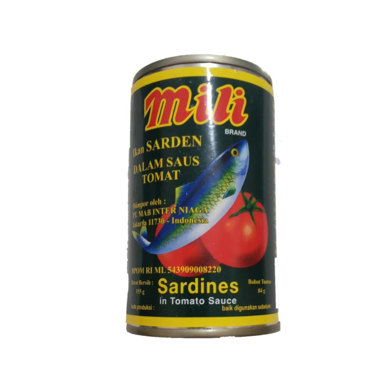 Jual Mili Ikan Sarden Gr Exp Sardines In Tomato Sauce Shopee