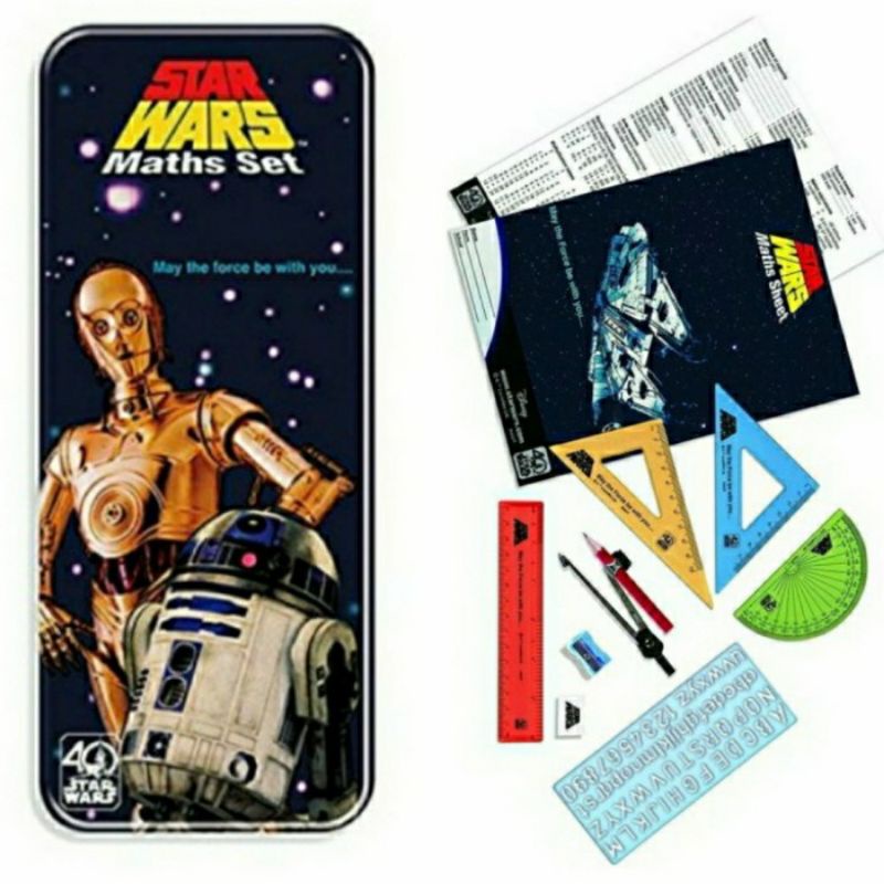 Jual Math Set Jangka Penggaris Set Star Wars Stationary Alat Tulis