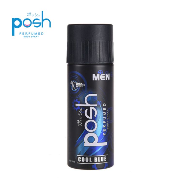 Jual Posh Men Body Spray Coklat Blue 150ml Shopee Indonesia