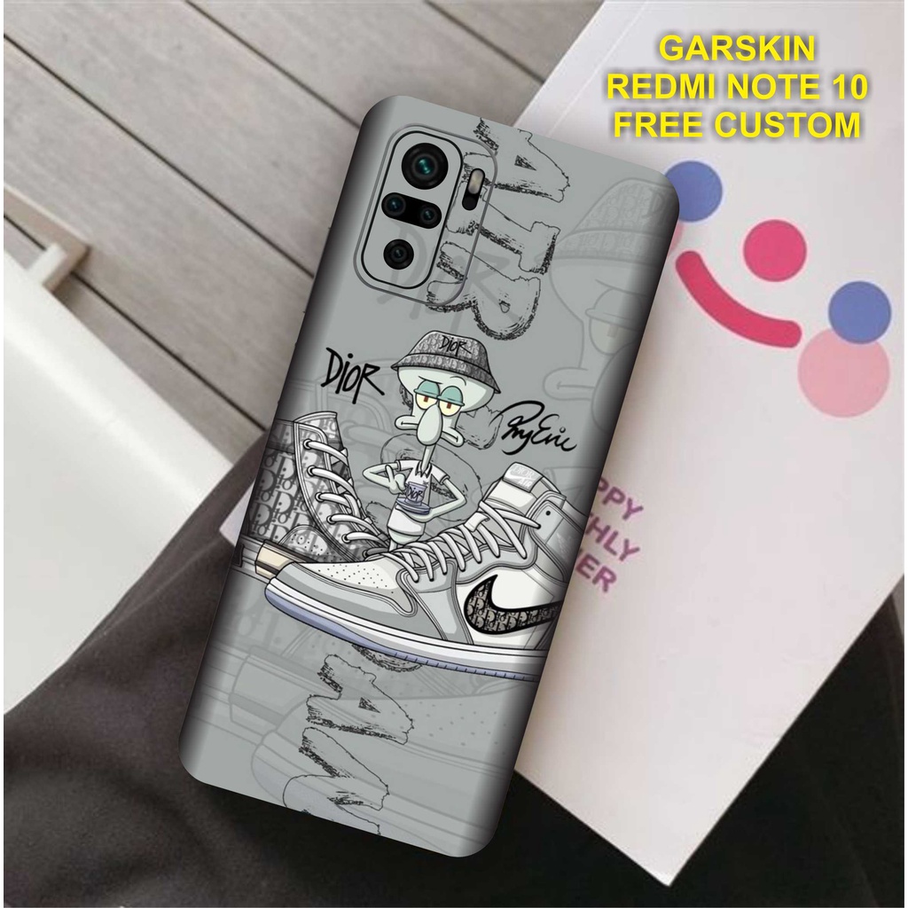 Jual GARSKIN SKIN REDMI NOTE 10 MOTIF SQUIRDWARD ISI 2PS BISA CUSTOM