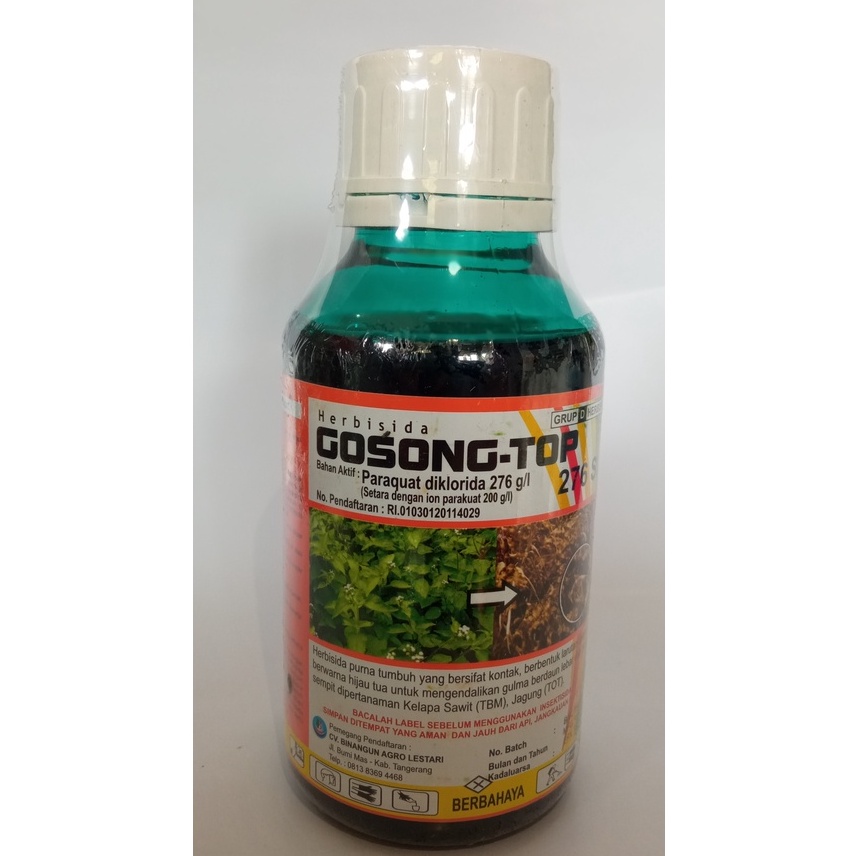 Jual Herbisida Gosong Top 500 Ml Bahan Aktif Paraquat Diklorida 276 G L