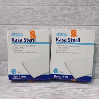 Jual KASA STERIL ONEMED Uk 16x16 Isi 10 Pcs Shopee Indonesia