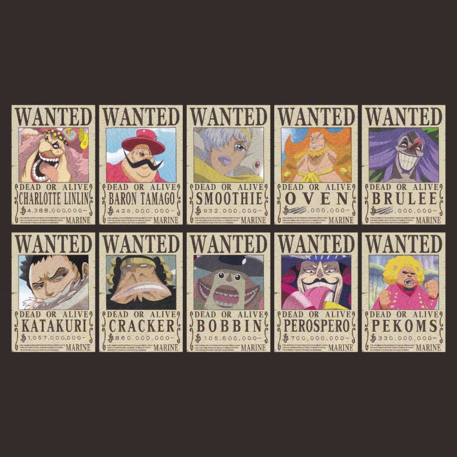 Jual Poster Bounty Wanted One Piece Big Mom Pirates A6 15cm X 10cm