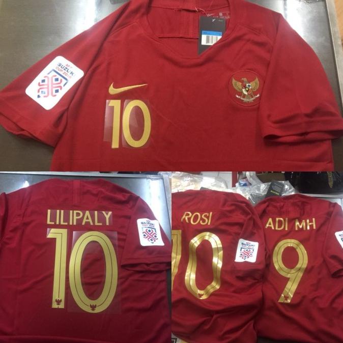 Jual Jersey Baju Bola Timnas Indonesia Home Piala Aff Nameset