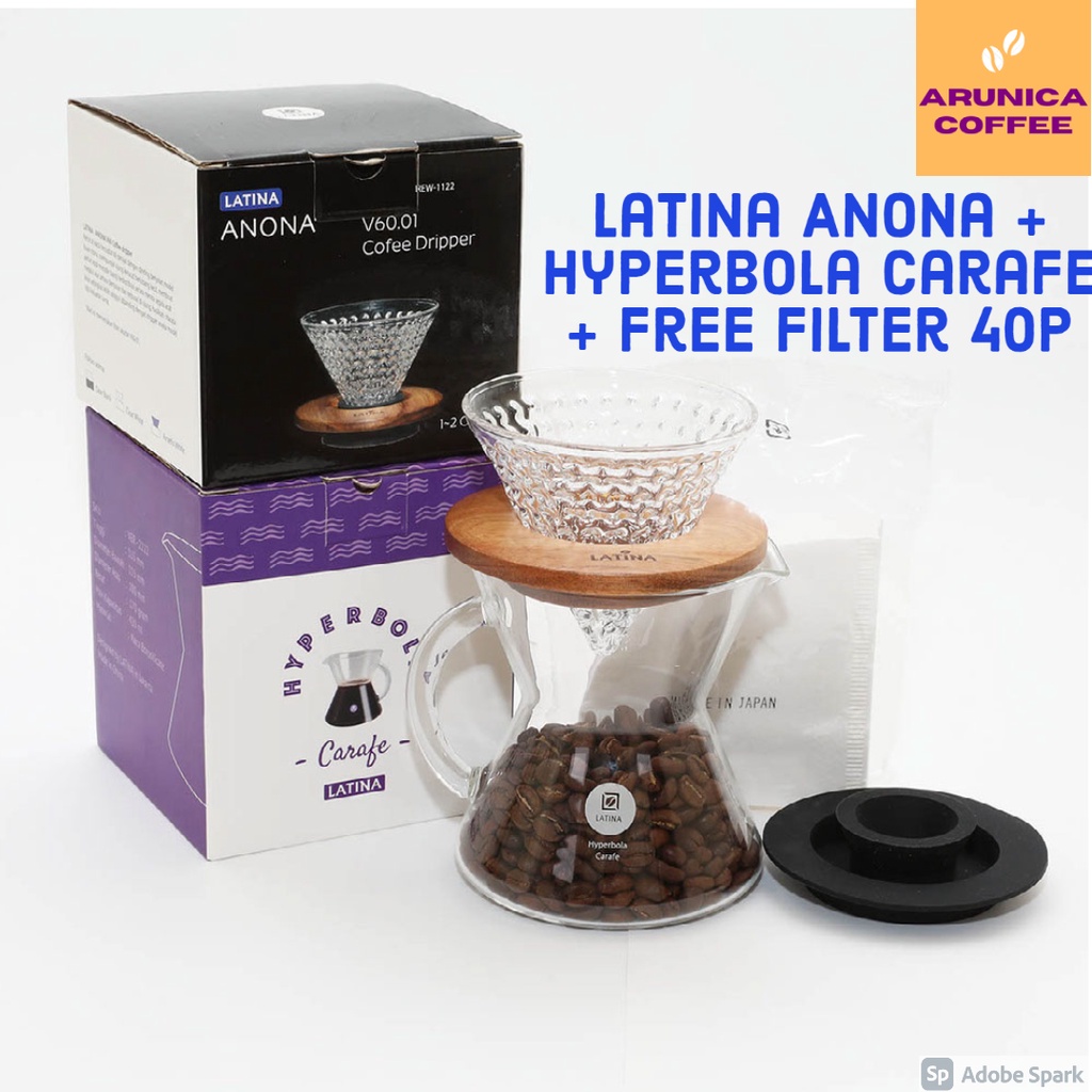 Jual Paket Latina V Set Free Filter Latina V Dripper Dan Server