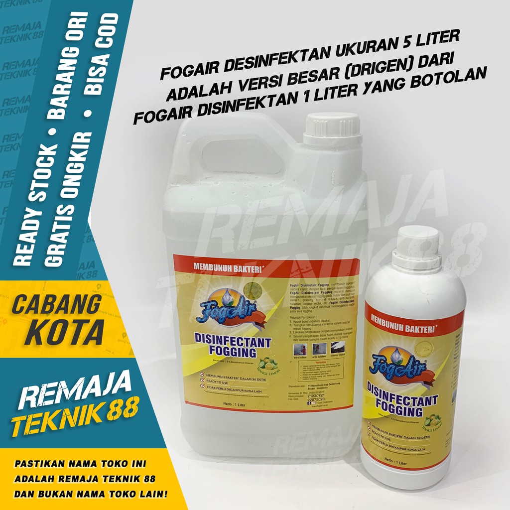 Jual Cairan Disinfektan Fogging Asap Fogair Bahan Dasar Air