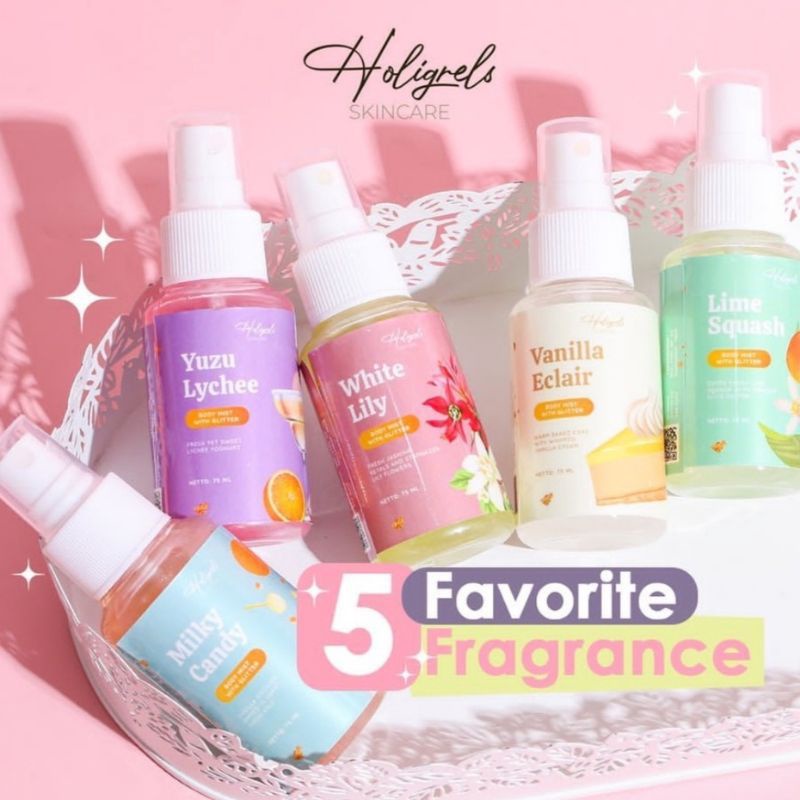 Jual Holigrels Body Mist Parfum Vanilla Eclair Lime Squash Yuzu Milky