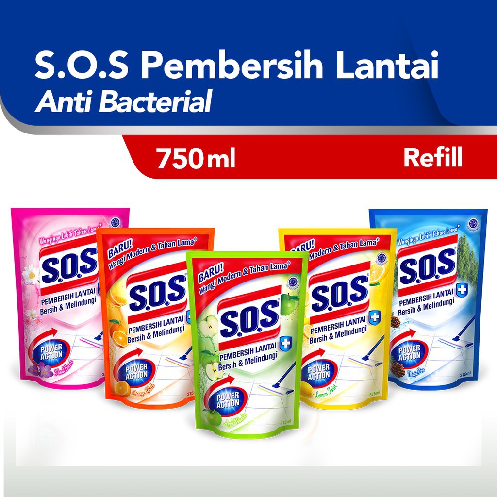 Jual SOS Floor Cleaner 750 Ml SOS Pembersih Lantai 99 Bunuh Kuman