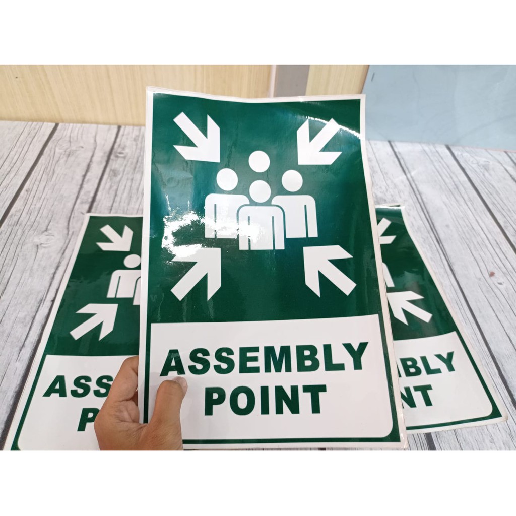 Jual Sticker Assembly Point Sticker Titik Kumpul Cetak Printing