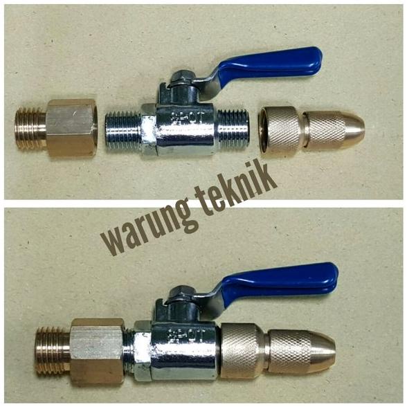 Jual Nozzle Cuci Ac Plus Kran SPOT Plus Adaptor Ke Selang Jet Cleaner