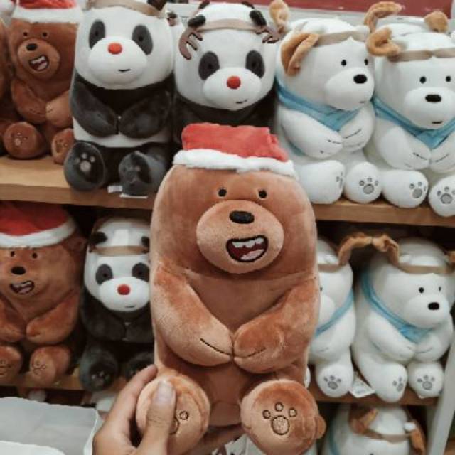 Jual Miniso Boneka We Bare Bears Edisi Natal Shopee Indonesia