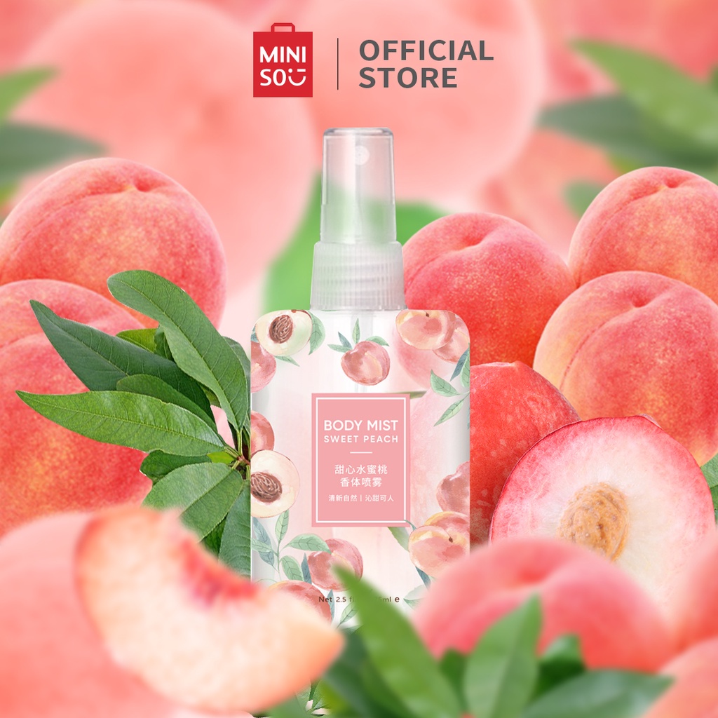 Jual MINISO Fragrance Body Mist Perfume English Pear Sweet Peach