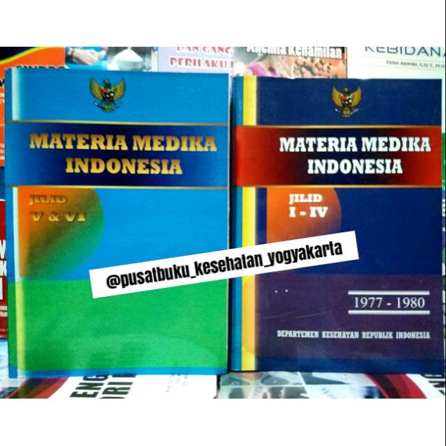 Jual Buku Materia Medika Indonesia Jilid I IV V VI KUALITAS NO 1