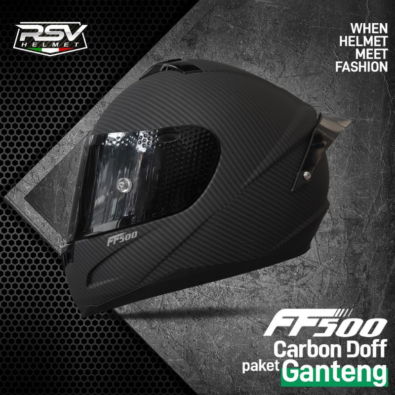 Jual Helm RSV FF500 CARBON DOFF PAKET GANTENG RSV Helmet Shopee