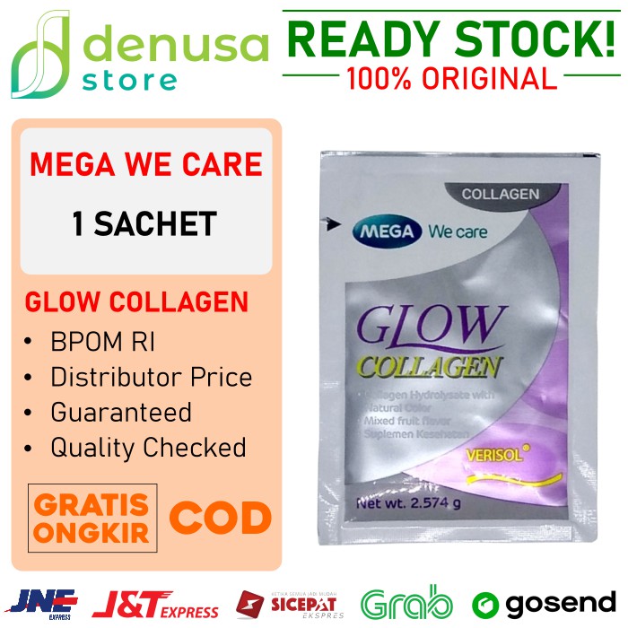 Jual Mega We Care Glow Collagen Suplemen Makanan 1 Sachet Kolagen