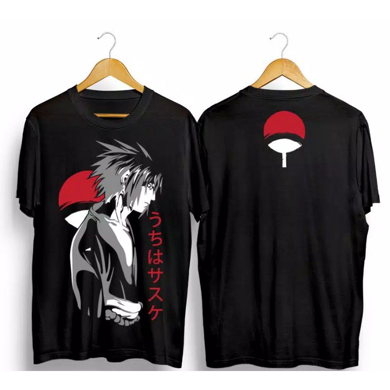 Jual Tshirt Baju Kaos Distro Fashion Pria Wanita Anime Sasuke Jepang