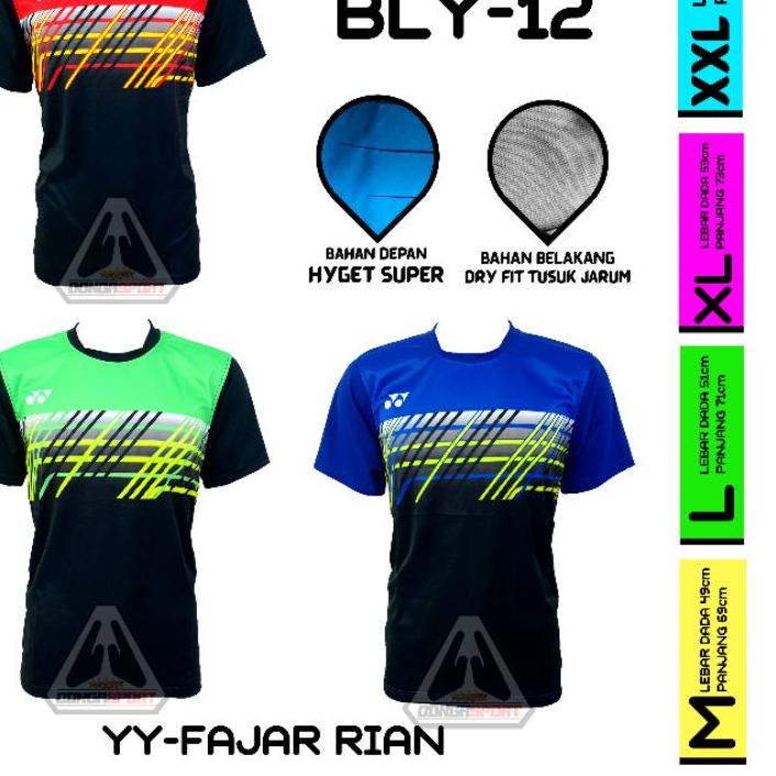 Jual Bly Yy Fajar Rian Baju Badminton Dewasa Yonex Baju Bulutangkis