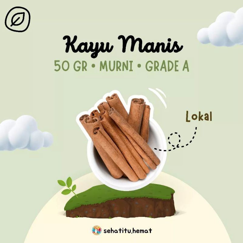 Jual Kayu Manis Kayumanis Lokal Organik Cassia 50gr Minuman Rempah JSR