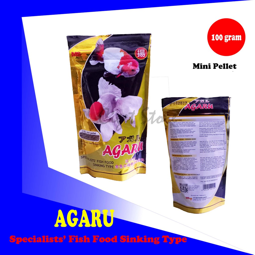 Jual Pakan Ikan Agaru Gr Floating Sinking Type Shopee Indonesia