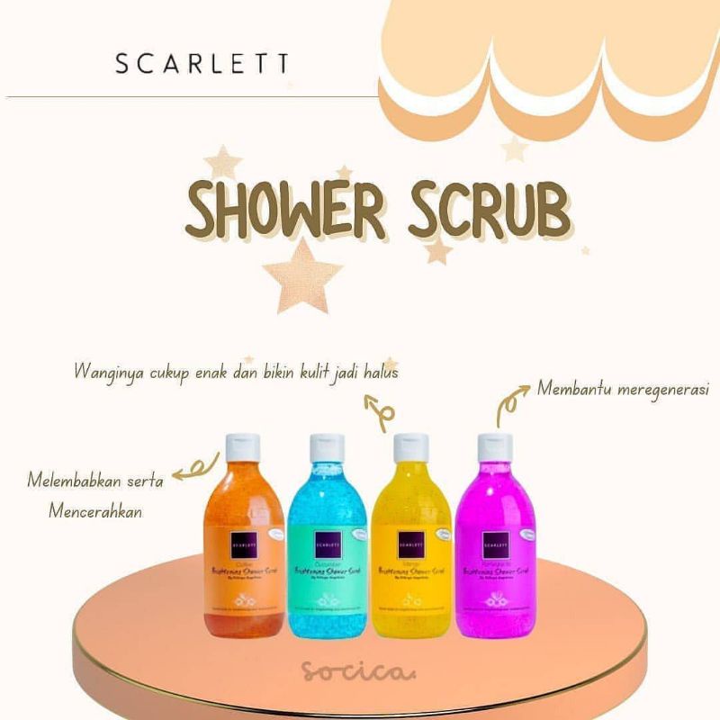 Jual Shower Scrub Scarlet Whitening Bpom Sale Resmi Original