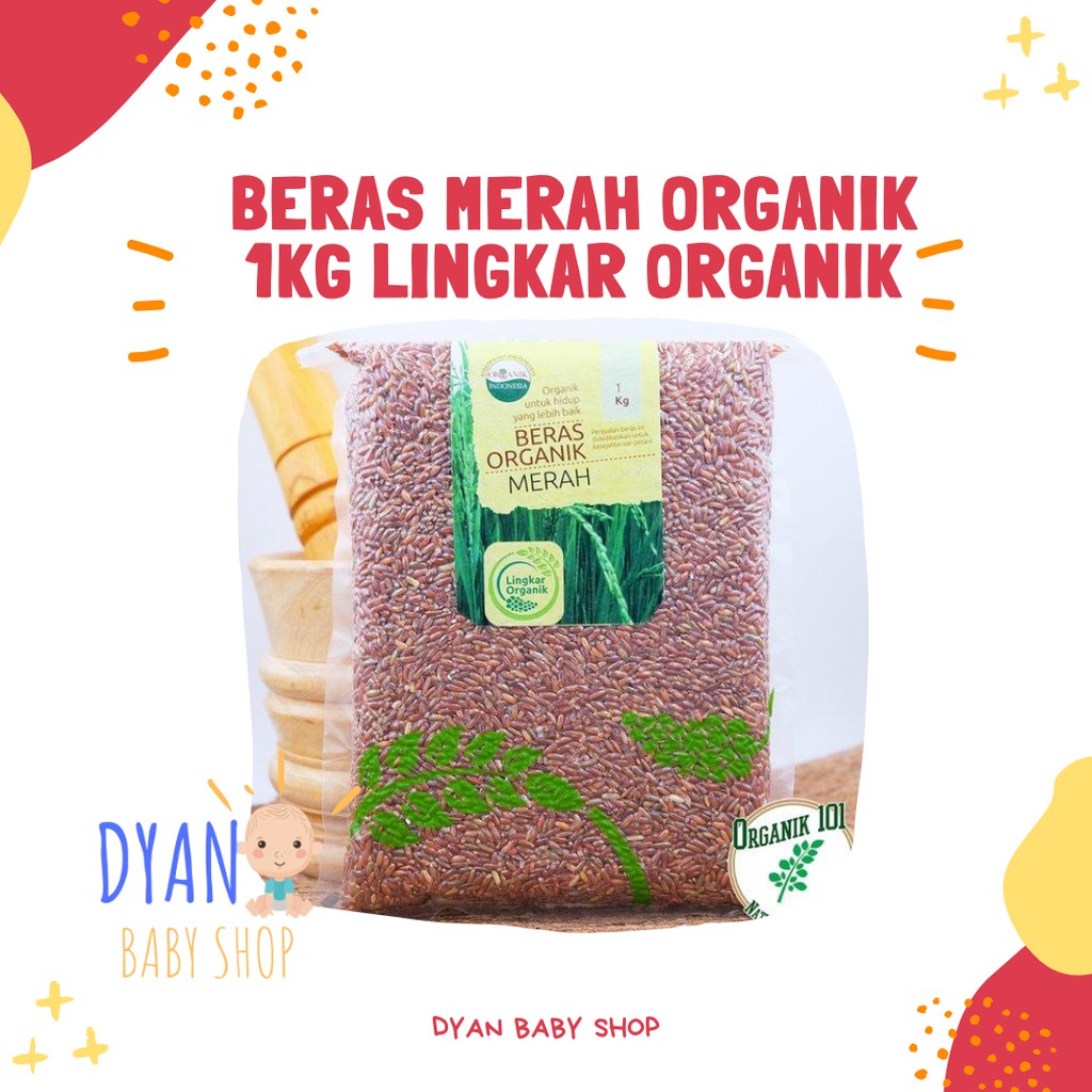 Jual Beras Merah Organik 1KG LINGKAR ORGANIK Shopee Indonesia