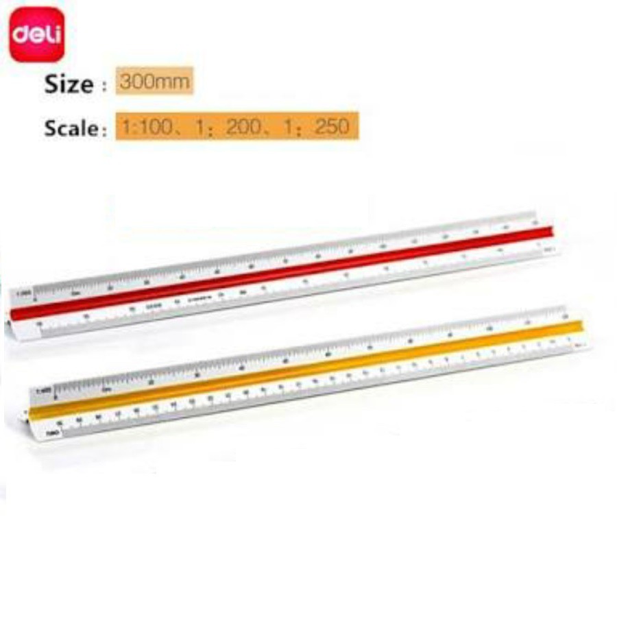 Jual DELI SCALE RULER PENGGARIS SKALA DELI 30CM Shopee Indonesia