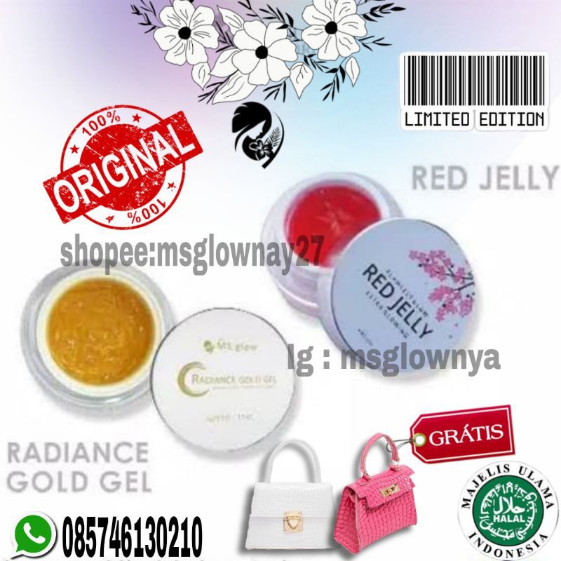 Jual Ms Glow Red Jelly Radiance Gold Bonus Tas Cantik Shopee Indonesia