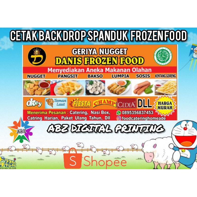Jual Desain Dan Cetak Spanduk Promosi Frozen Food Ukuran X Meter Indonesia Shopee Indonesia