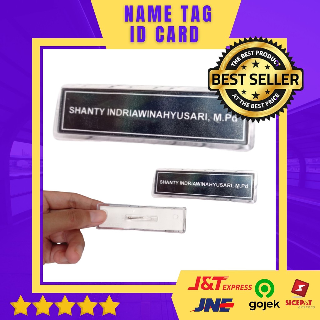 Jual Name Tag Id Card Name Tag Nama Dada Plastik Name Tag Custom