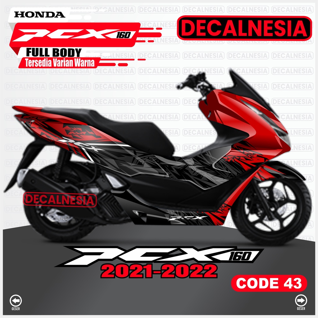 Jual Decal PCX 160 Full Body Stiker New 2021 2022 Motor Honda Sticker