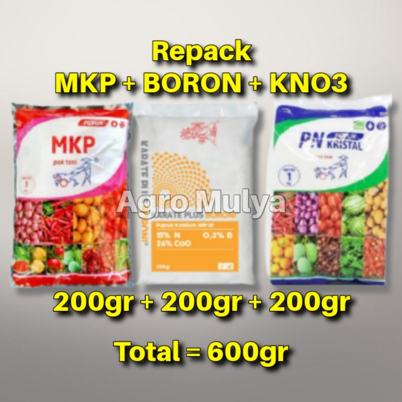 Jual MKP BORON KNO3 Putih Repack Total 600g Shopee Indonesia