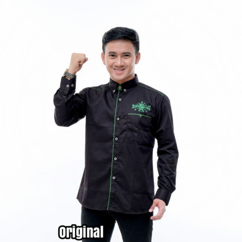 Jual Kemeja Koko Nu Kerah Dobel Baju Koko Lengan Panjang Seragam Hadroh