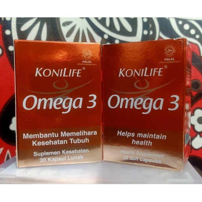 Jual KONILIFE OMEGA 3 BOTOL 30 KAPSUL NATURAL FISH OIL 500 MG EPA 200