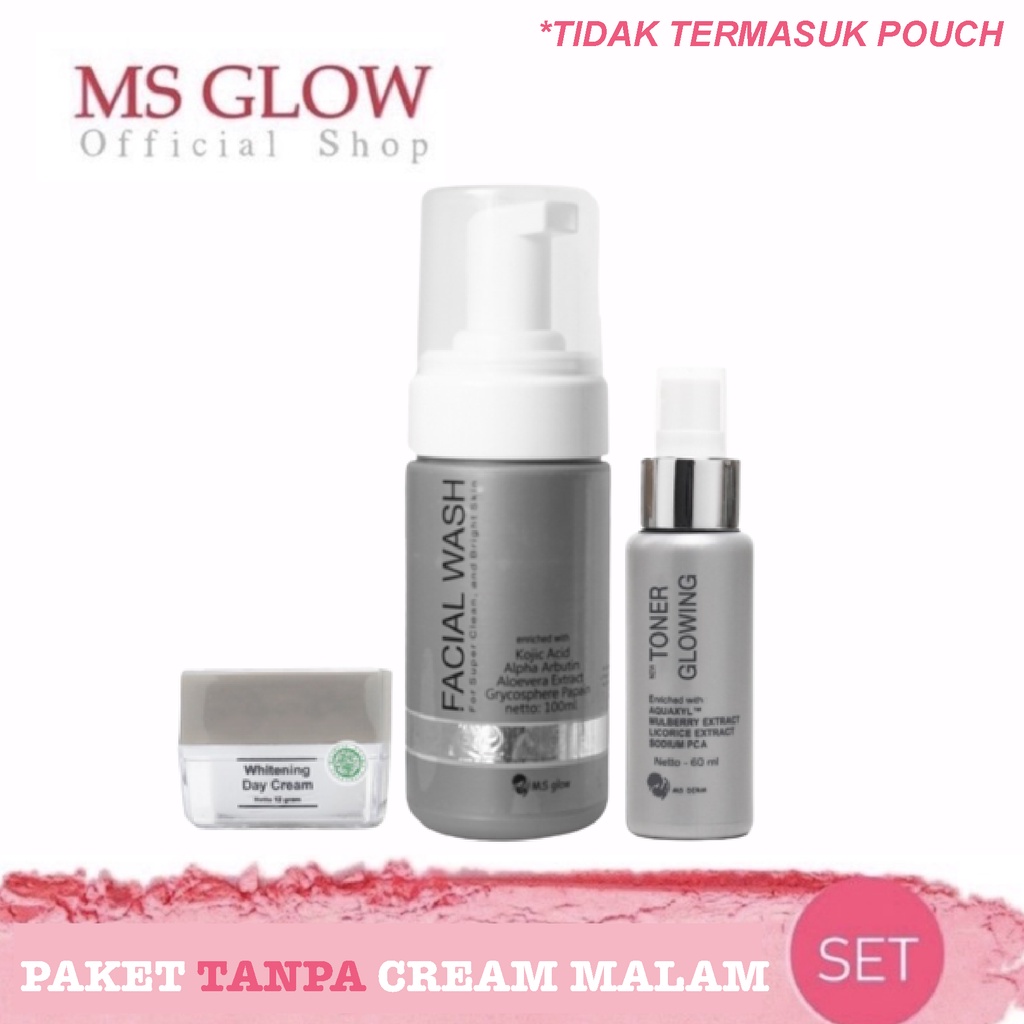 Jual MS GLOW PAKET TANPA CREAM MALAM PAKET ACNE LUMINOUS PAKET