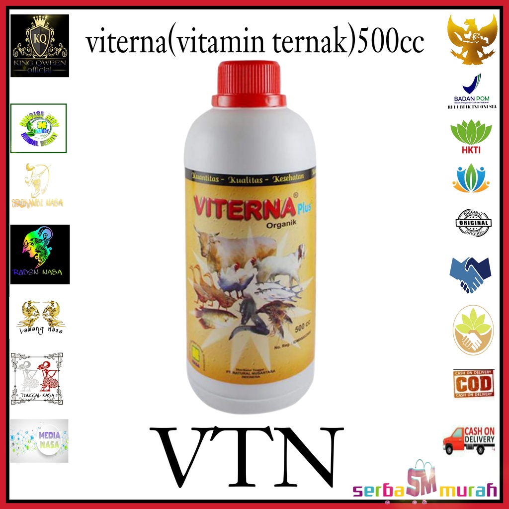 Jual Vitamin Ternak Cair Vtn Cc Viterna Plus Nasa Cc Vitamin