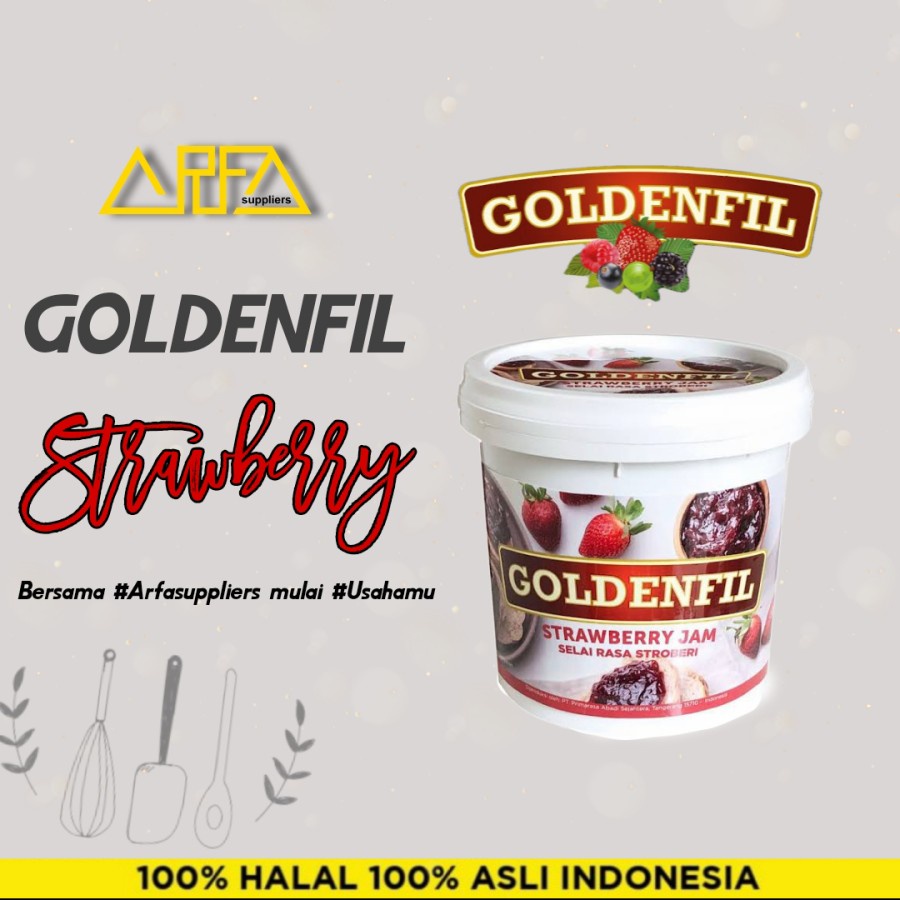 Jual Goldenfil Strawberry Jam Selai Kg Shopee Indonesia