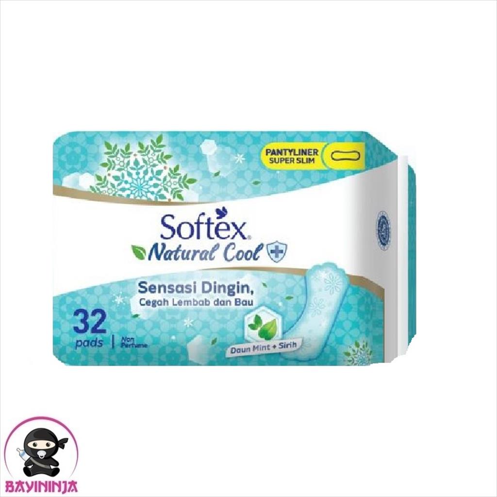 Jual SOFTEX Natural Cool Pantyliner Daun Mint Sirih 32 S Shopee Indonesia