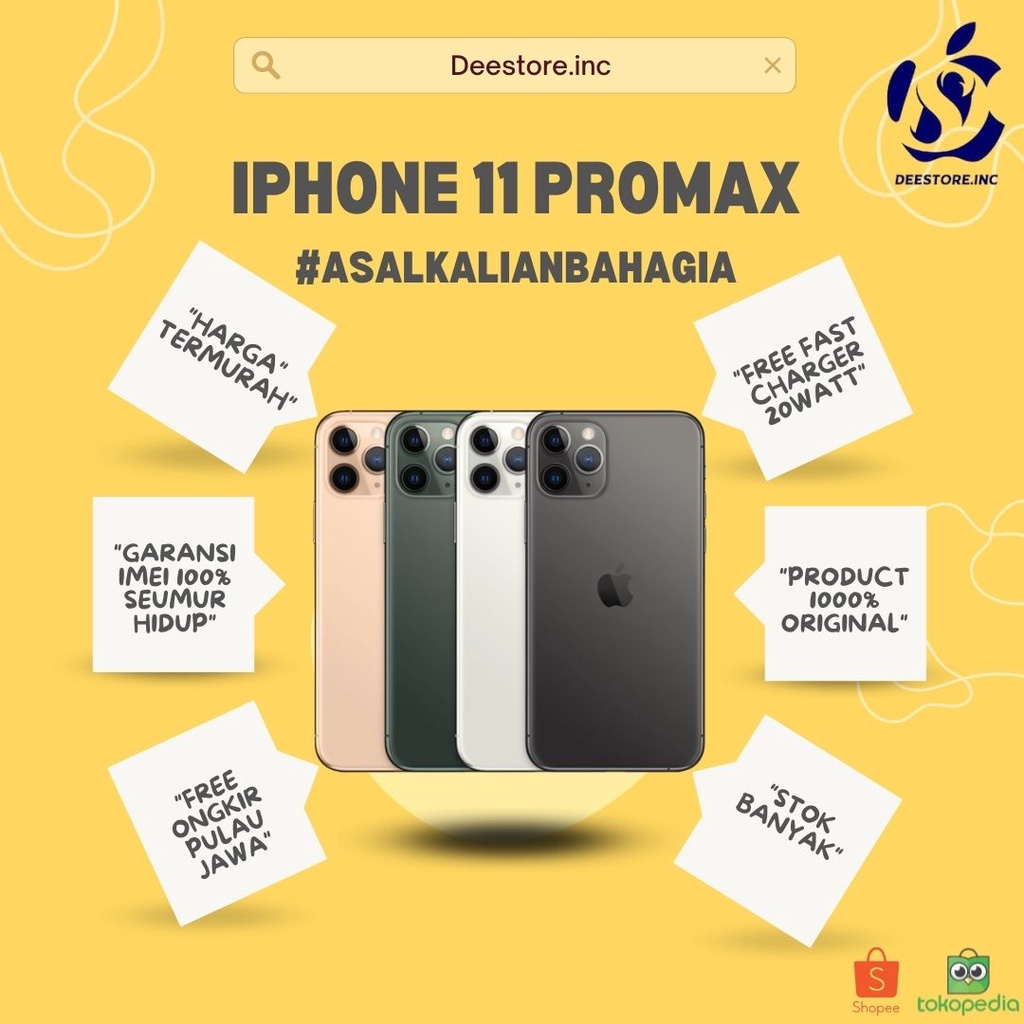 Jual APPLE IPHONE 11 PROMAX SECOND MULUS LIKE NEW ORIGINAL 100000